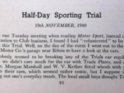 1949 Half-Day Sporting Trial